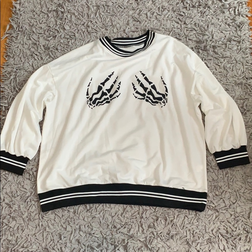 Skeleton Hands Crew neck long sleeve